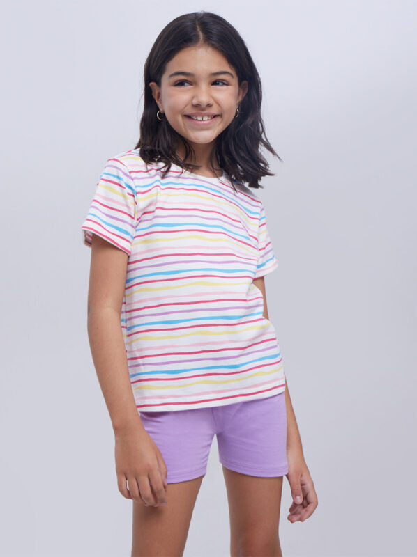 camisa de rayas de moda para niña